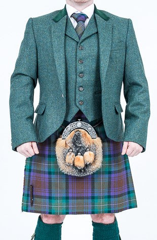 Stylish Lovat Green Tweed Crail Outfit - Classic Scottish Fashion for Men & Women | Perfect for Weddings, Outdoor Events & Autumn/Winter Wear