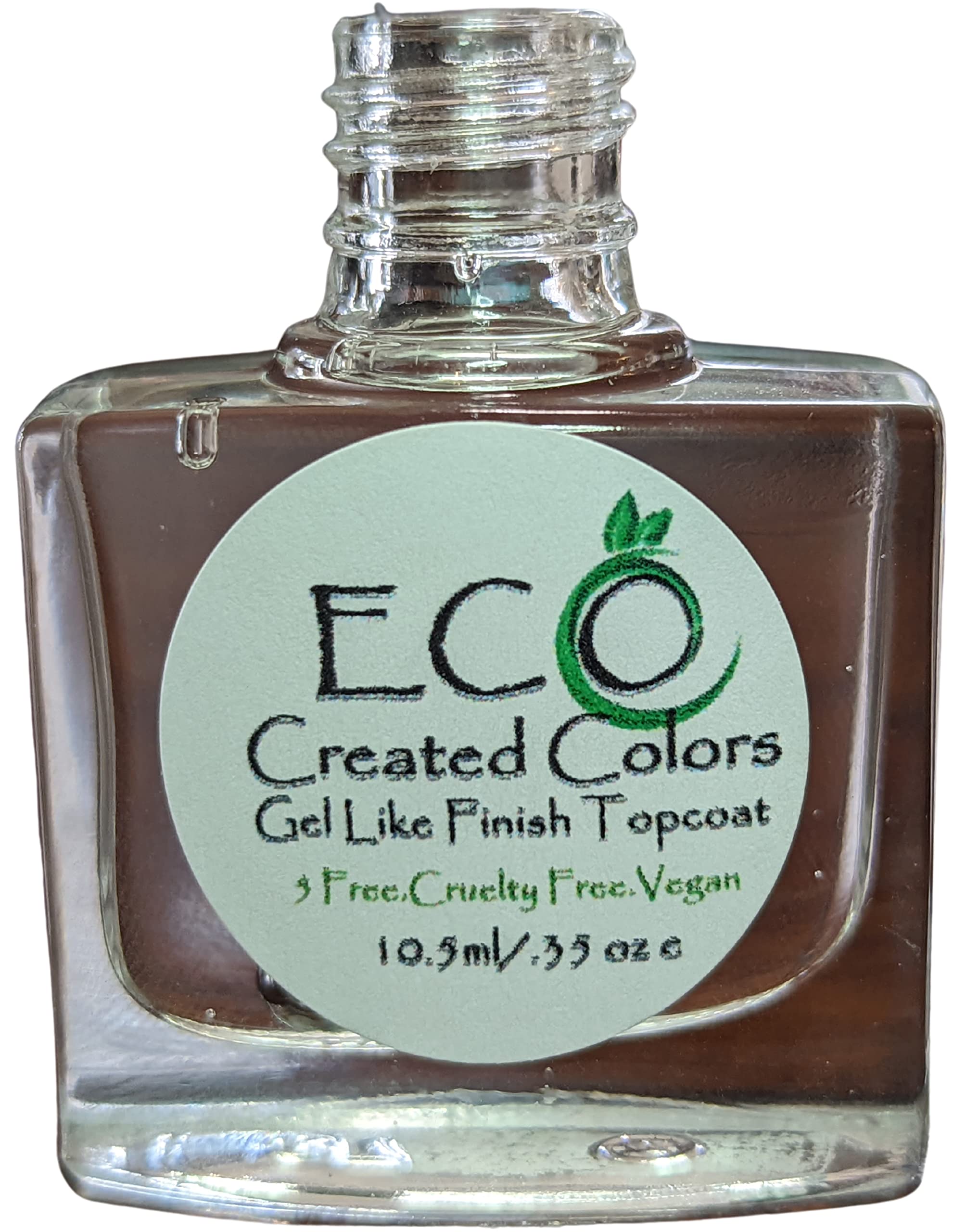 Natural & Eco-Friendly 5 Free Vegan Nail Polish Gel Top Coat - Long Lasting Shine for Manicures & Nail Art