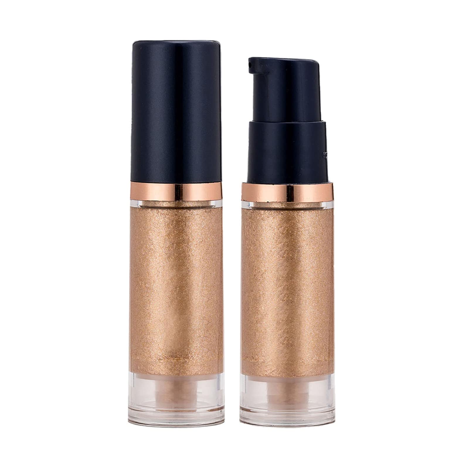 Waterproof Liquid Highlighter & Body Bronzer - Glow Makeup for Face & Body, 6ml | Moisturizing, Smooth Finish for Parties, Beach & Night Out