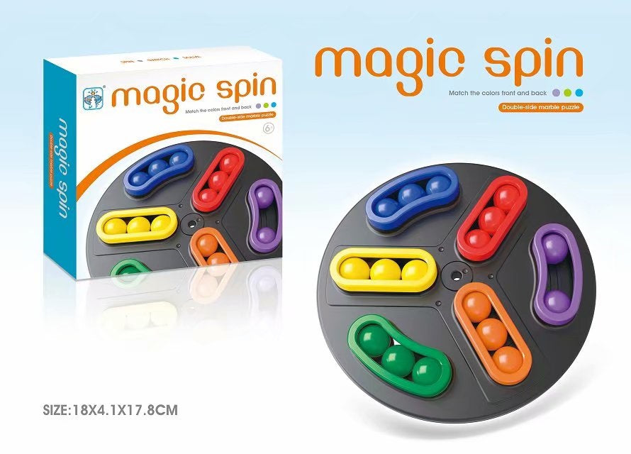 Magic Spin Puzzle - 3D Rotating Brain Teaser Game for Kids & Adults - Fun Educational Toy for Stress Relief & Mental Stimulation - Perfect for Home, Office, Travel & Party Games