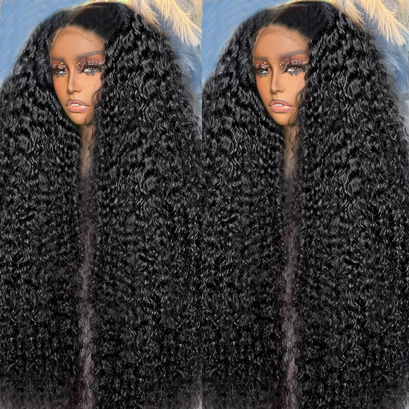 Eullair Deep Curly Lace Frontal Wig - Natural Looking 13x4 HD Lace Human Hair Wig with Baby Hair for Women | Perfect for Daily Wear, Parties & Special Occasions