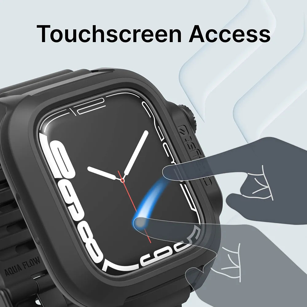 45mm 330ft Waterproof Case with Band for Apple Watch Series 9/8/7 - Durable Protection for Swimming, Diving & Outdoor Sports