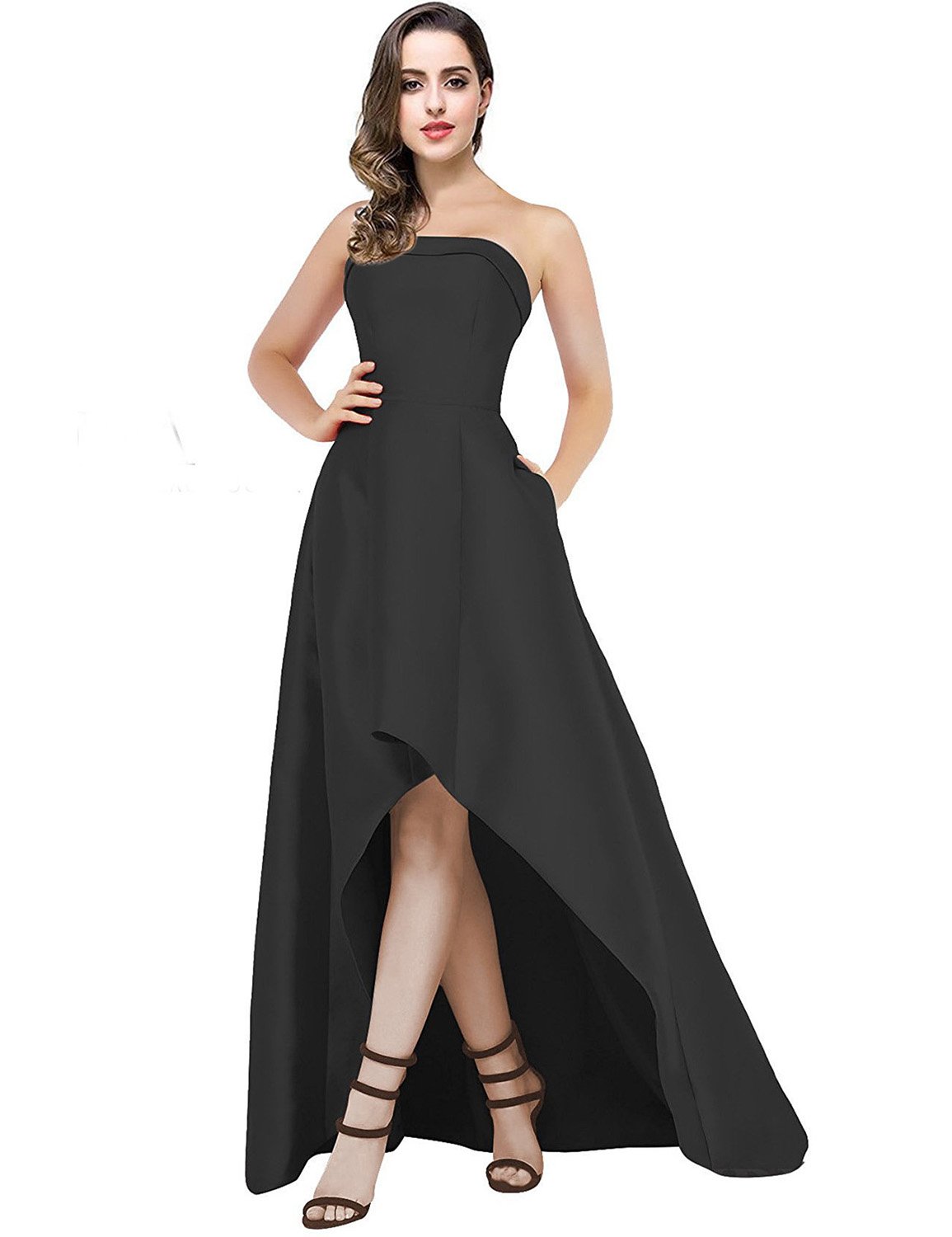 Strapless A-Line Prom Dress for Women - Elegant Asymmetrical Evening Gown for Formal Parties, Homecoming, and Special Occasions | SHPM19