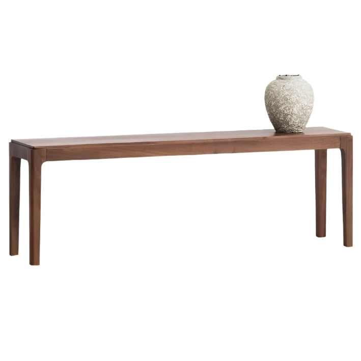 Black Walnut Solid Wood Nordic Long Bench - Modern Entryway & Dining Room Seating - Perfect for Hallway, Bedroom, and Living Room Decor