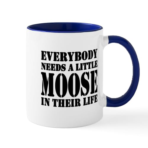White/Navy Inside - Moose Mugs