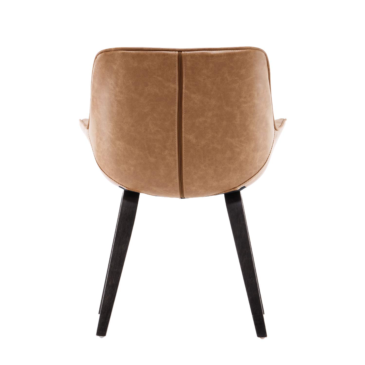 Set of 4 Yellow PU Leather Modern Accent Chairs - Upholstered Living Room & Dining Room Chairs for Home Decor - Perfect for Small Spaces, Apartments, and Cozy Reading Nooks