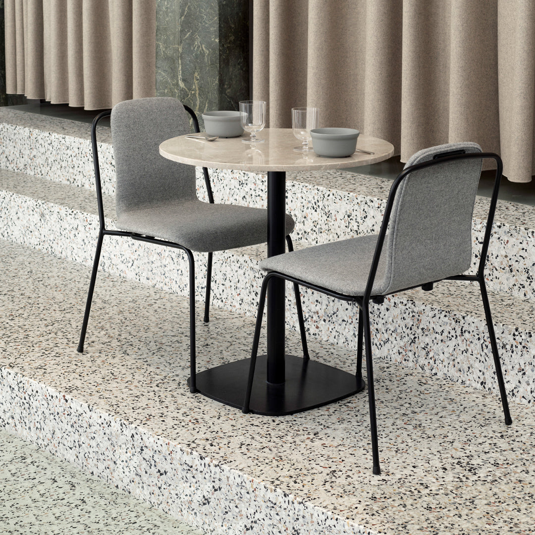 Round Cafe Table - Modern & Durable Indoor/Outdoor Dining Table for Restaurants, Patios, and Home Decor