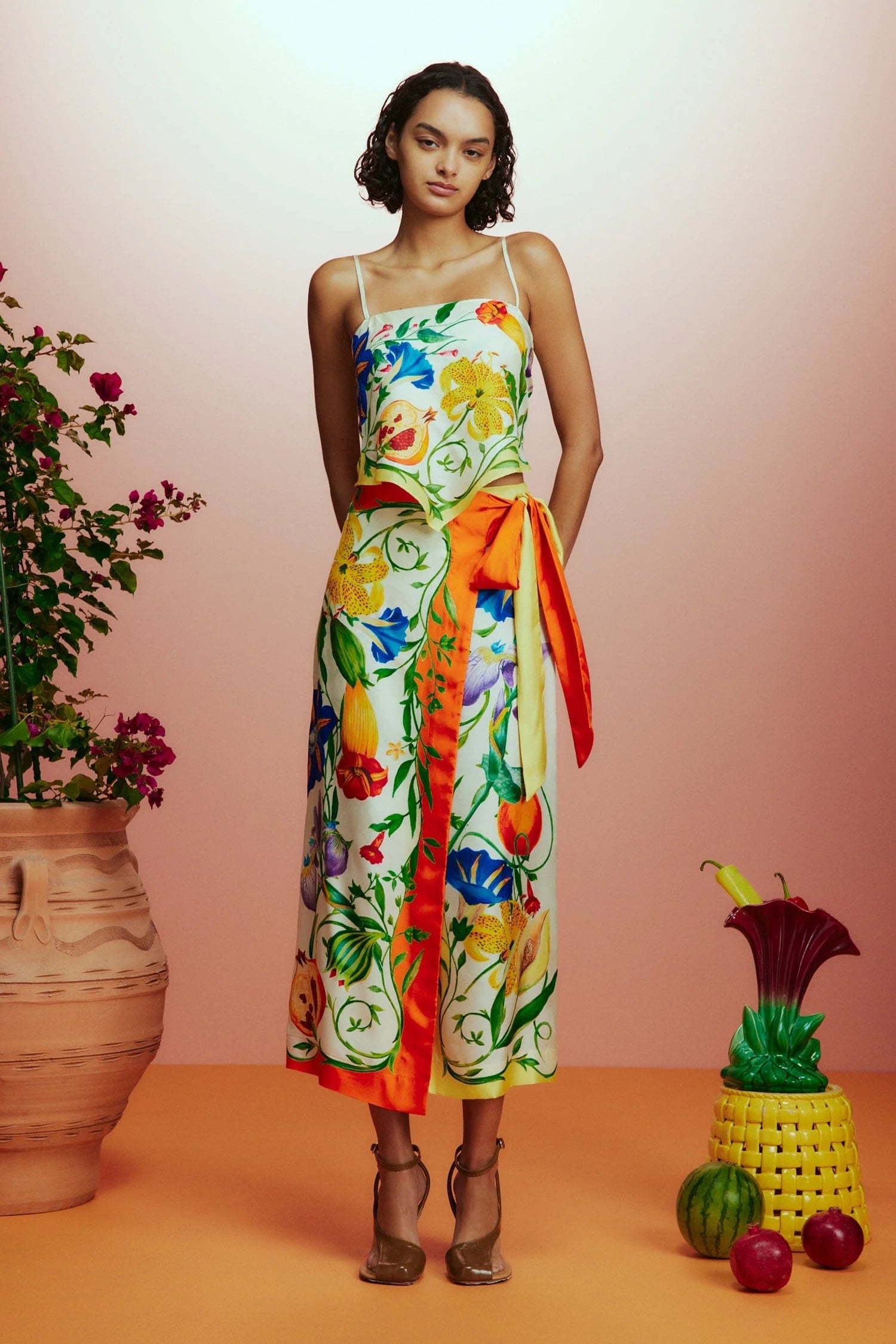 Floral Print Sarong Skirt - Women's Beach Wrap Skirt for Summer Vacation, Poolside, and Tropical Getaways