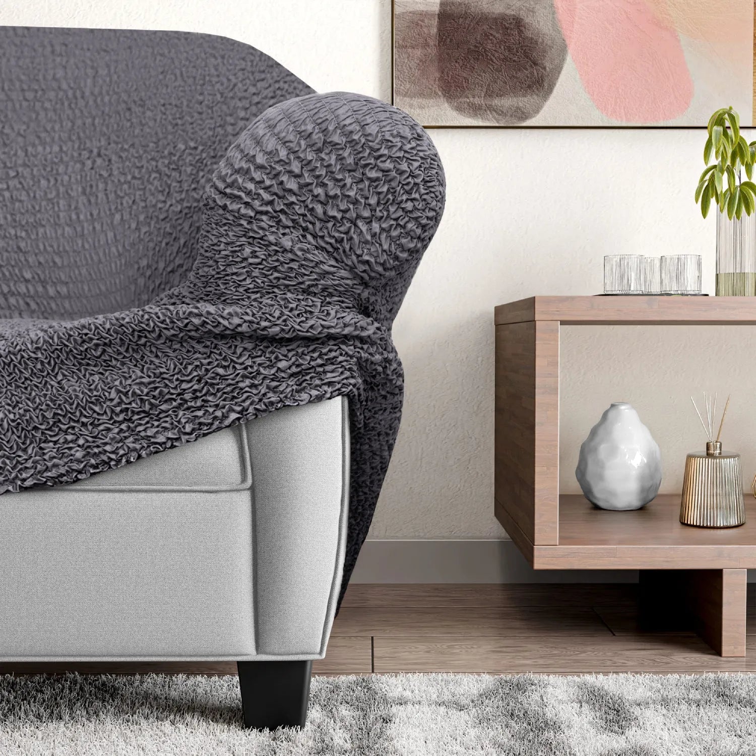 3 Seater Recliner Slipcover - Microfiber Sofa Cover for Living Room Furniture Protection - Perfect for Pets, Kids & Everyday Use