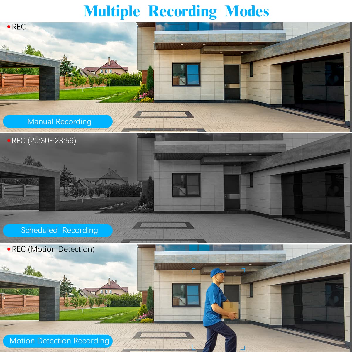 4K/8.0MP 130° Ultra Wide-Angle PoE Outdoor Security Camera with 2-Way Audio - Wired IP Surveillance System for Home & Business Protection - Ideal for Front Door, Backyard, and Perimeter Monitoring