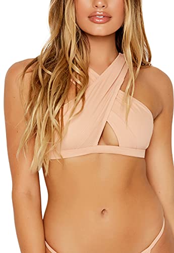 Crisscross Front - Nude Ribbed