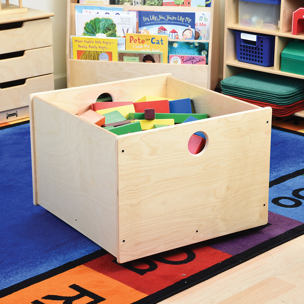 Rolling Block Storage Cart - Mobile Organizer with Wheels for Home, Office, and Classroom Use | Easy Rolling Storage Solution for Toys, Books, and Supplies