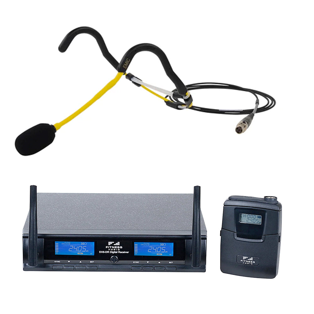 Wireless Microphone System with Headset Mic - Digital Audio for Fitness Instructors, Gym Trainers & Workout Classes | Perfect for Yoga, Zumba & Home Exercise