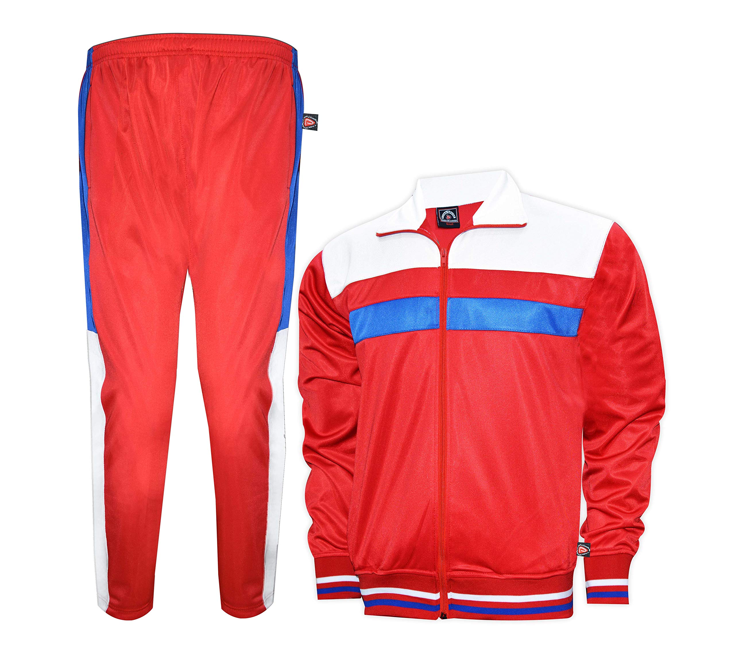 Prime Sports Men's Tracksuit Set - Athletic Full Zip Hoodie & Jogger Pants with Zipper Pockets for Gym, Running, Casual Wear & Outdoor Activities