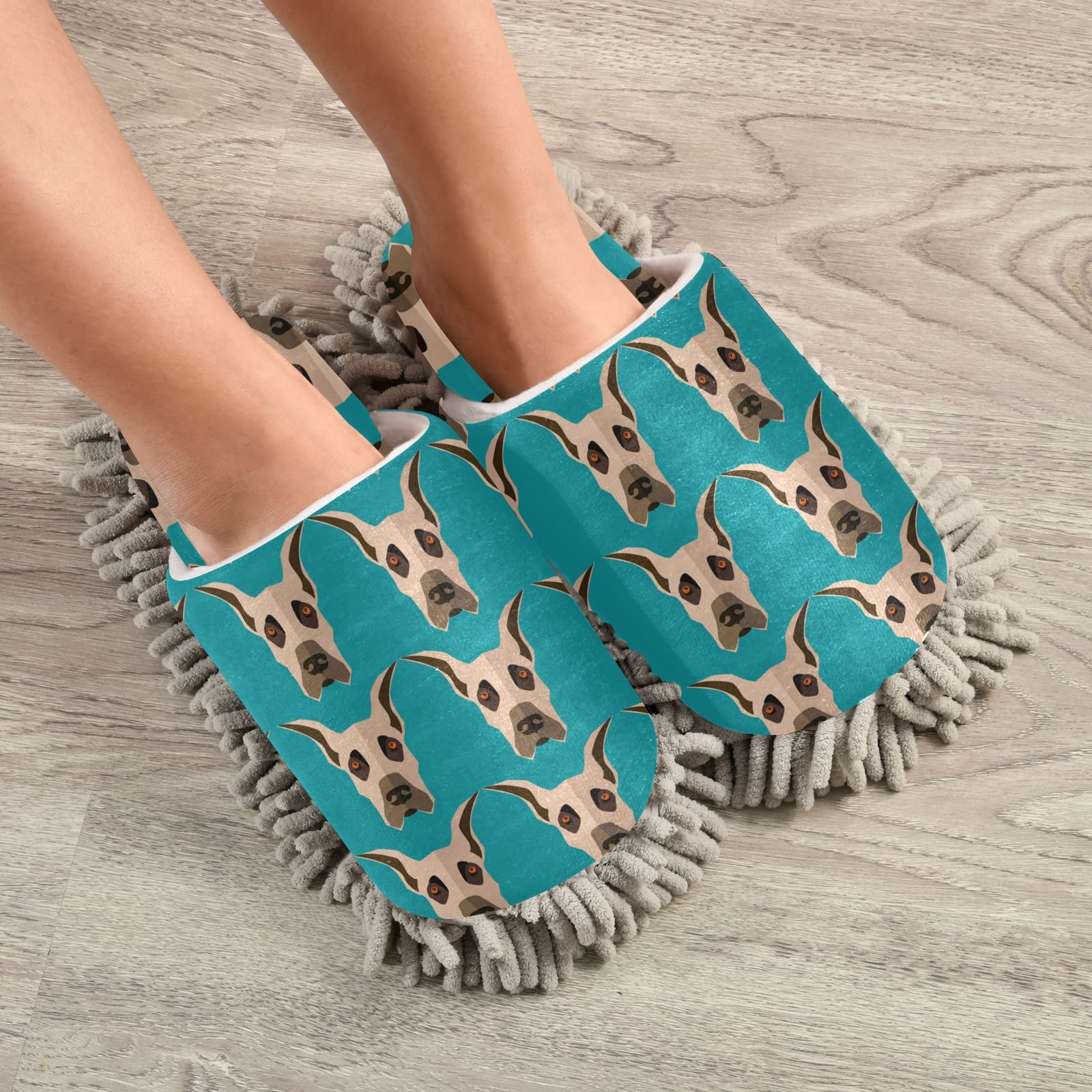 Oyihfvs Mop Slippers - Unisex Cleaning Shoes for Home & Spa, Dusting House Slippers Size M-L | Perfect for Floor Cleaning, Pet Hair Removal & Relaxing Footwear