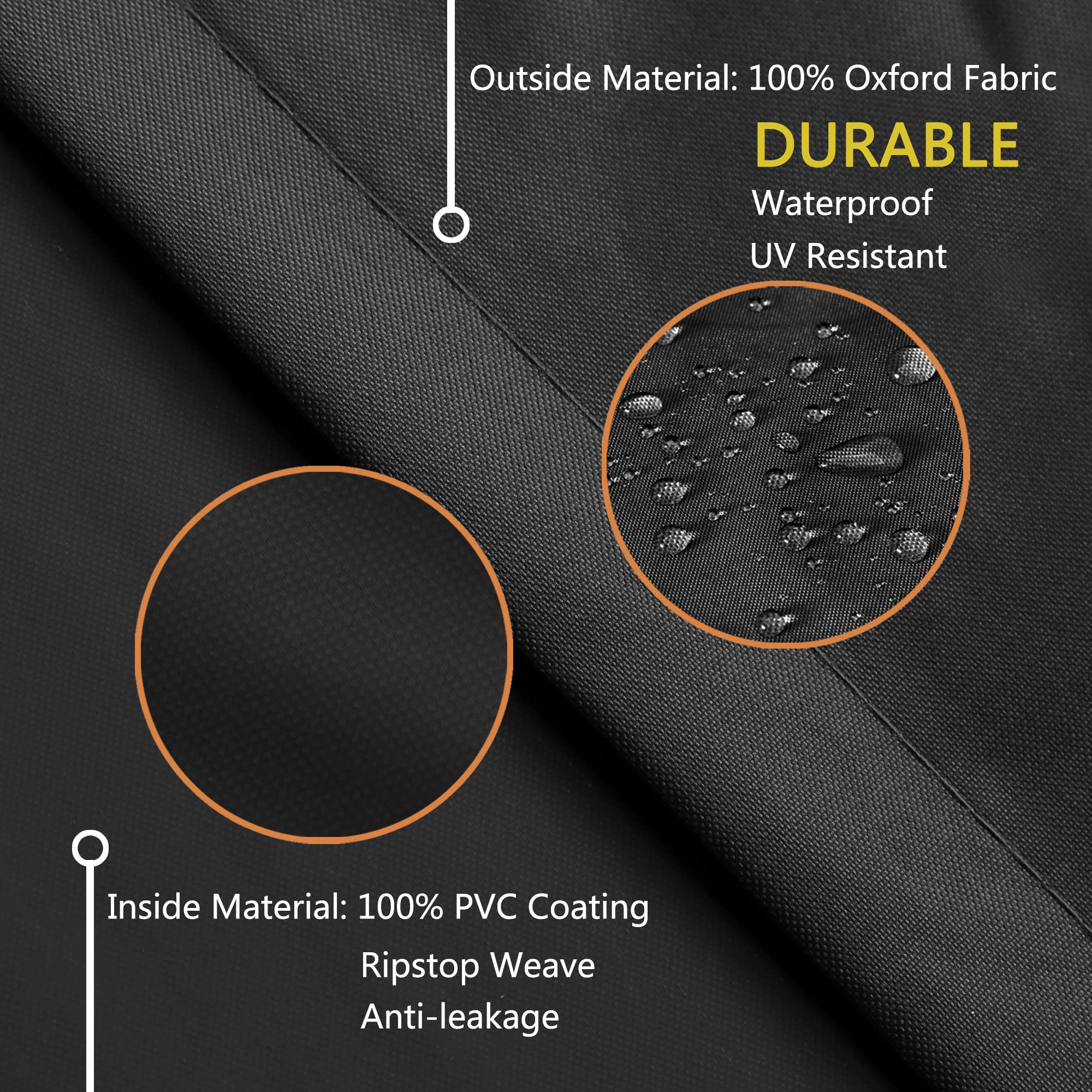 **Waterproof Outdoor Furniture Covers for 4-Piece Patio Conversation Set - Heavy-Duty Black Patio Furniture Protector for Rain, Sun & Snow - Perfect for Backyard, Deck, or Garden Use**