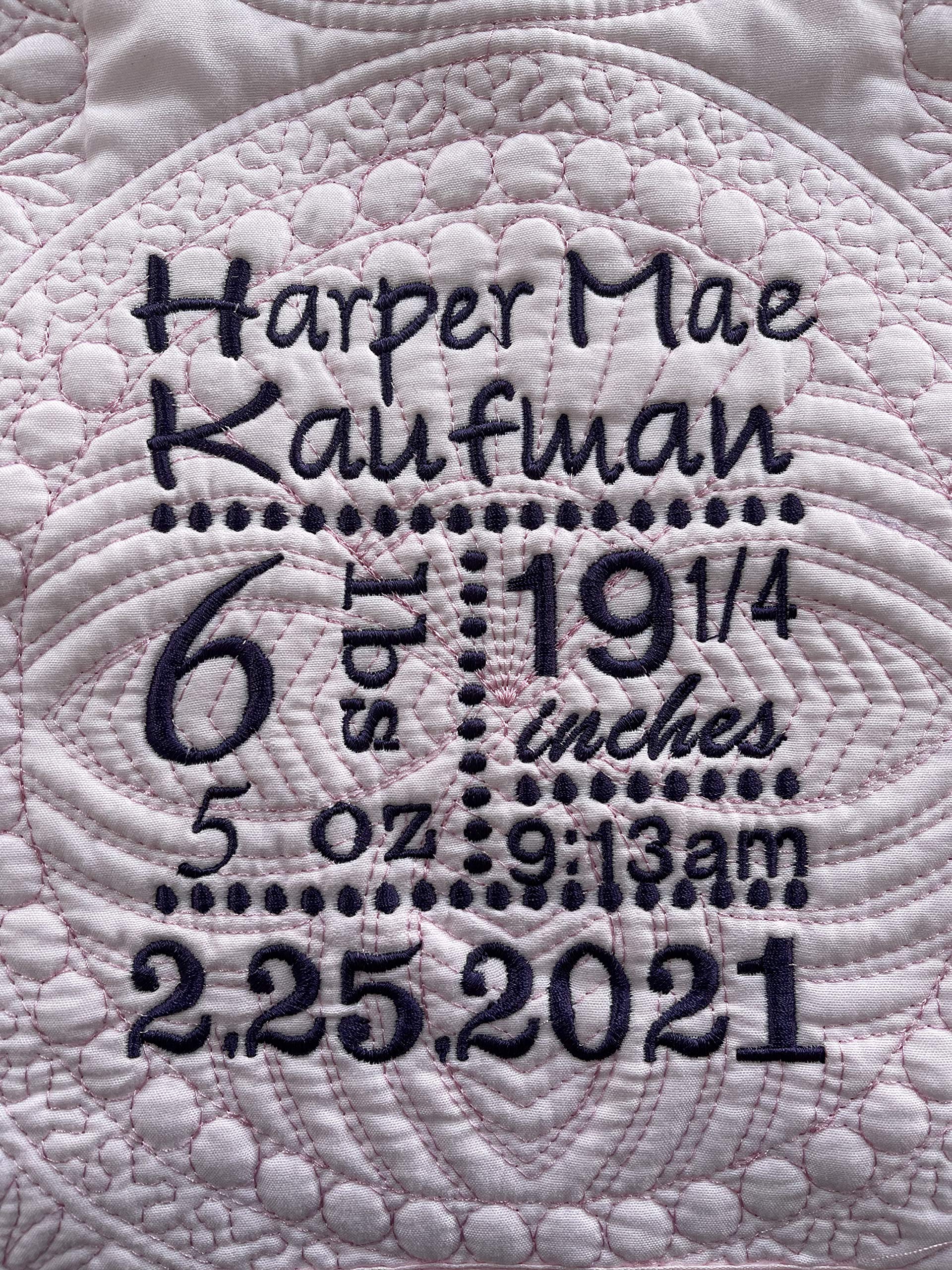 Personalized Baby Blanket with Monogram & Birthdate - Custom Embroidered Baby Quilt for Boys & Girls | Perfect Newborn Gift, Nursery Essential & Keepsake Blanket for Christening, Birthday & Special Occasions