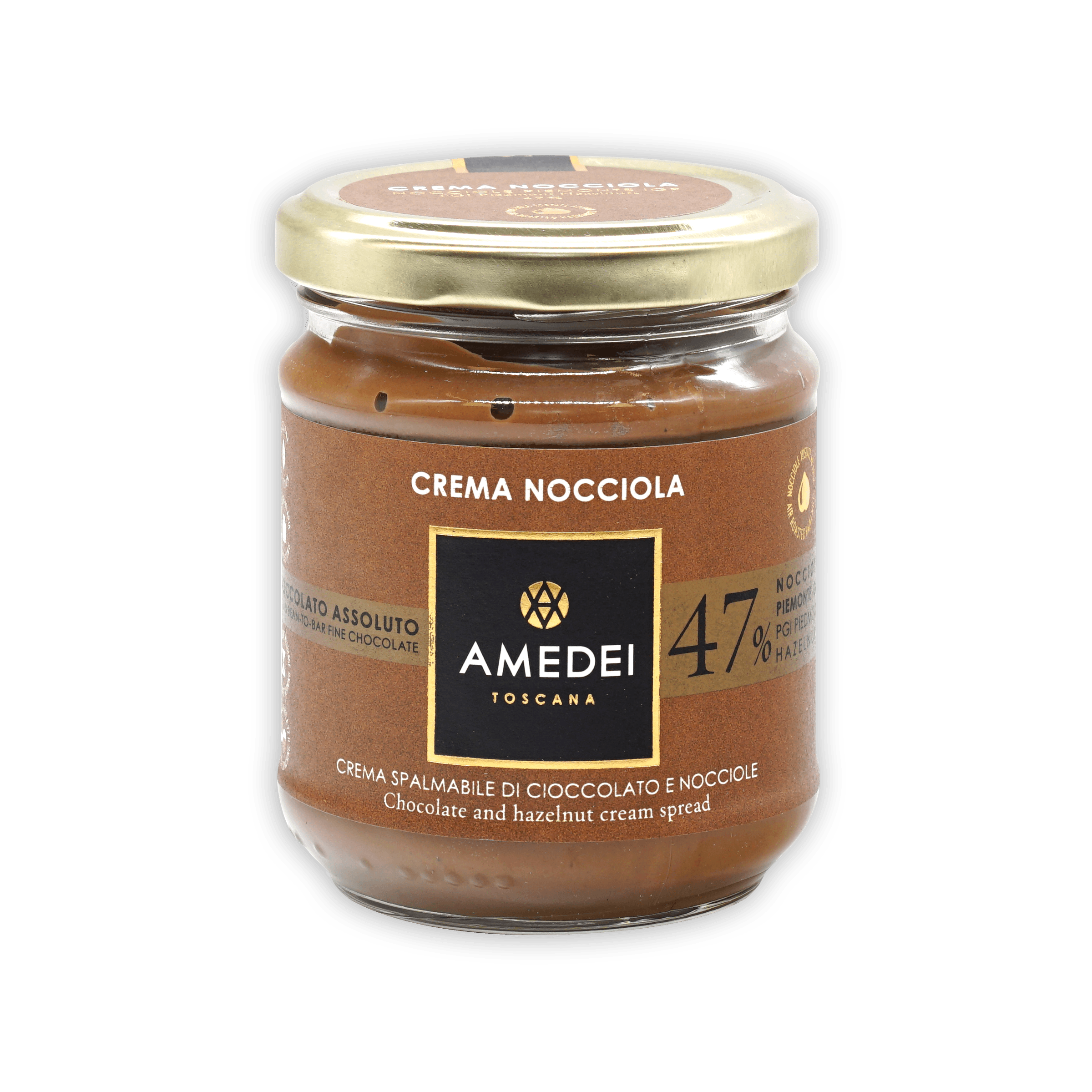 Amedei Crema Toscana Classic Gianduja Chocolate Spread - Premium Italian Hazelnut Cocoa Spread for Breakfast, Desserts & Gift Giving