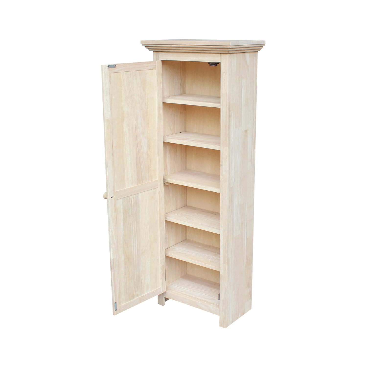 IC International Concepts 48-Inch Solid Real Wood Unfinished Storage Cabinet - DIY Paint/Stain Ready Parawood Cabinet for Living Room, Bedroom, or Office Organization