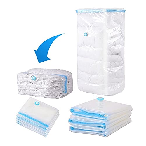 Vacuum Storage Bags for Clothes - 70x90cm Transparent Space Saver Bags, Airtight Compression Organizers for Travel, Home & Seasonal Wardrobe Storage
