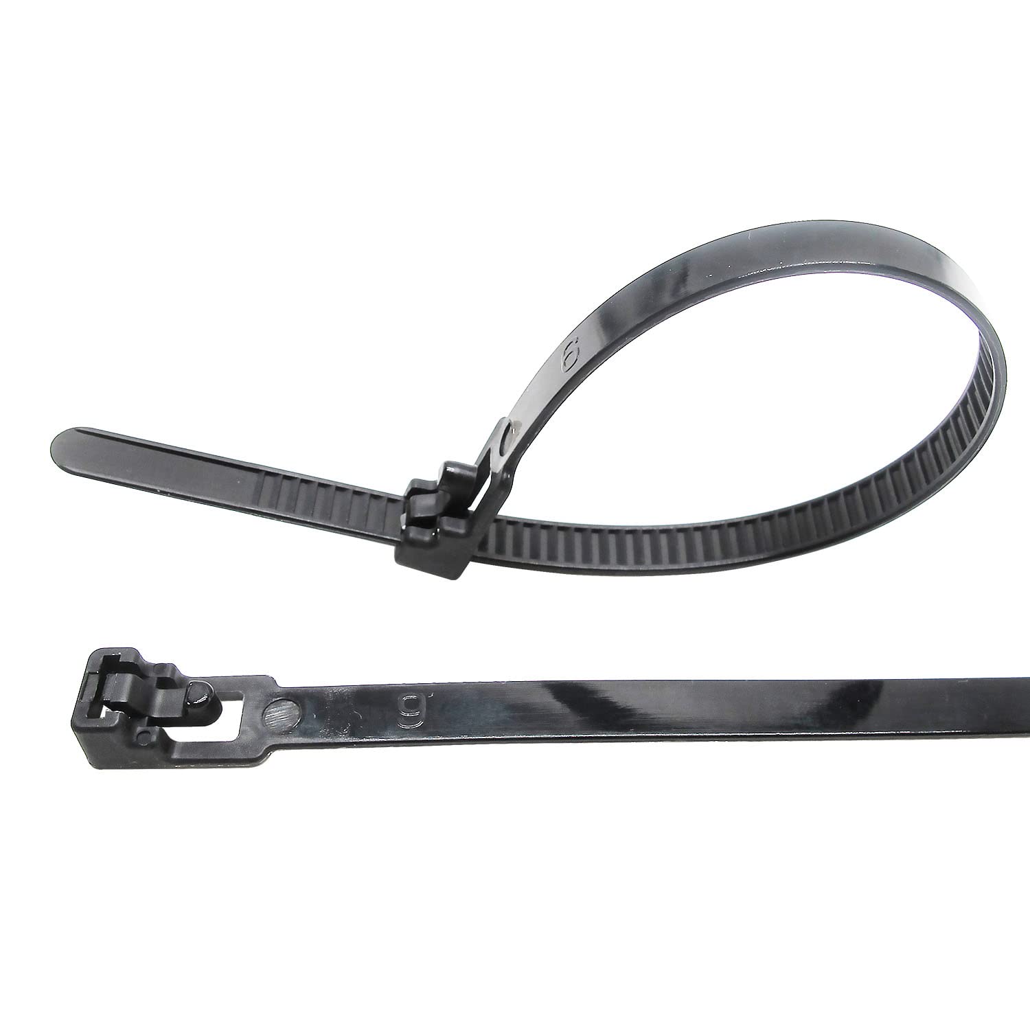 Heavy Duty Black Reusable Zip Ties 12 Inch - 50 Lbs Tensile Strength, Releasable Cable Wire Ties (100 Pack) for Organizing Cords, Wires, and Home/Office Supplies