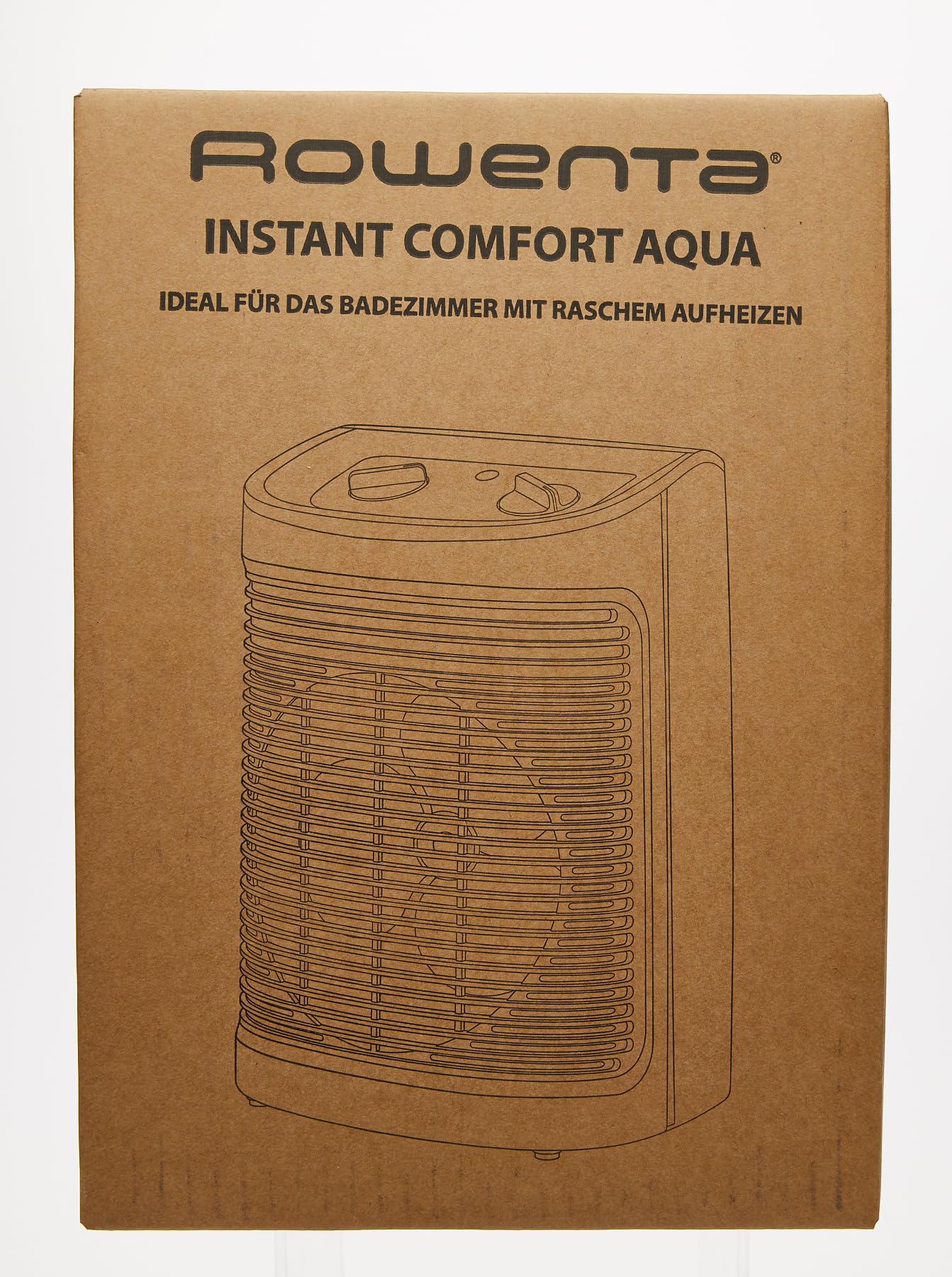 Rowenta Instant Comfort Fan Heater - Fast Heating Portable Space Heater with Adjustable Thermostat & Safety Features for Home, Office, and Bedroom Use