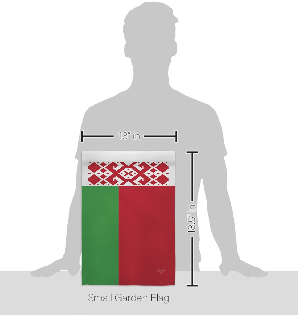 Belarus Garden Flag Set with Stand - Double-Sided Yard Decor for Home & Gifts