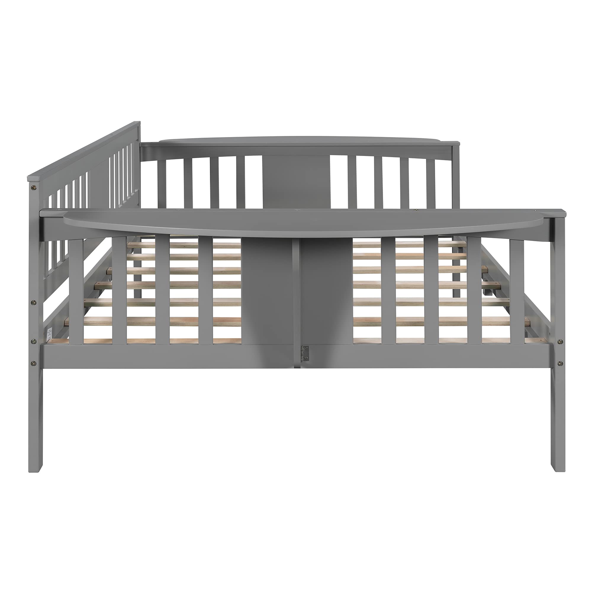 Wood Daybed Frame for Adults - Twin Size Sofa Bed with Storage | Modern Gray Convertible Couch for Bedroom & Living Room | Perfect for Guest Rooms, Small Apartments & Lounge Areas