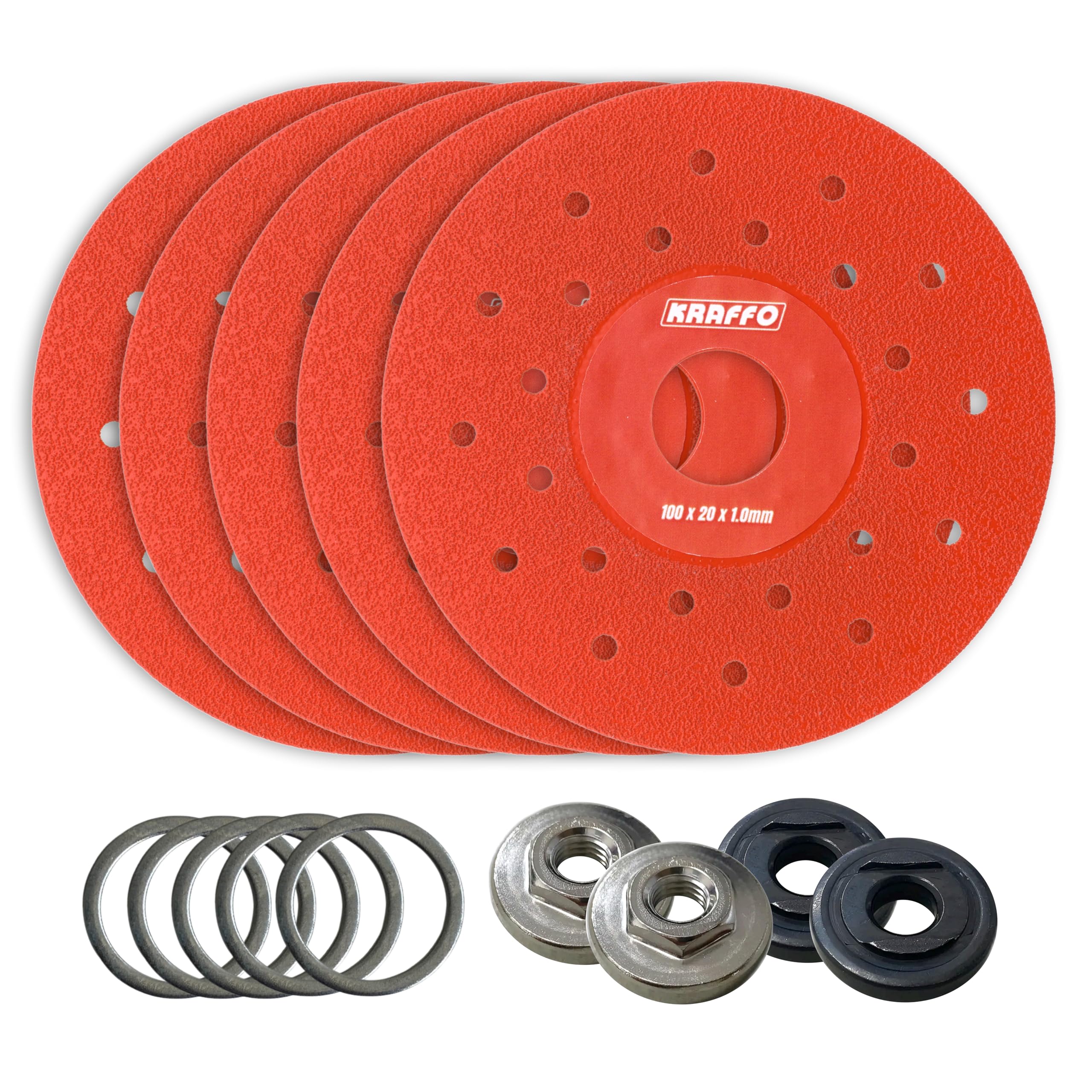5PCS 4-Inch Diamond Glass Cutting Discs for Angle Grinder - Ultra Thin Saw Blade Wheel 1.2
