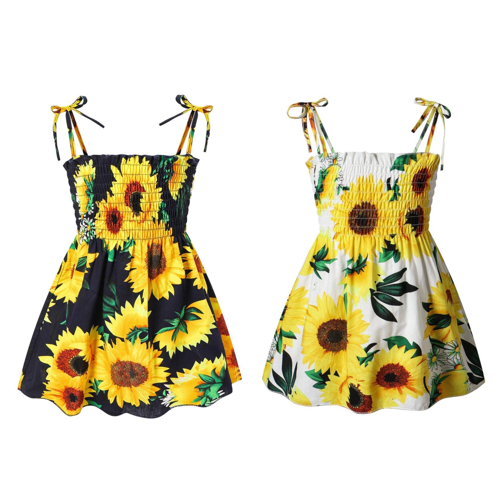 Toddler Girl Floral Princess Sundress - Sleeveless Casual Summer Dress for Baby & Kids | Perfect for Beach, Party & Outdoor Play