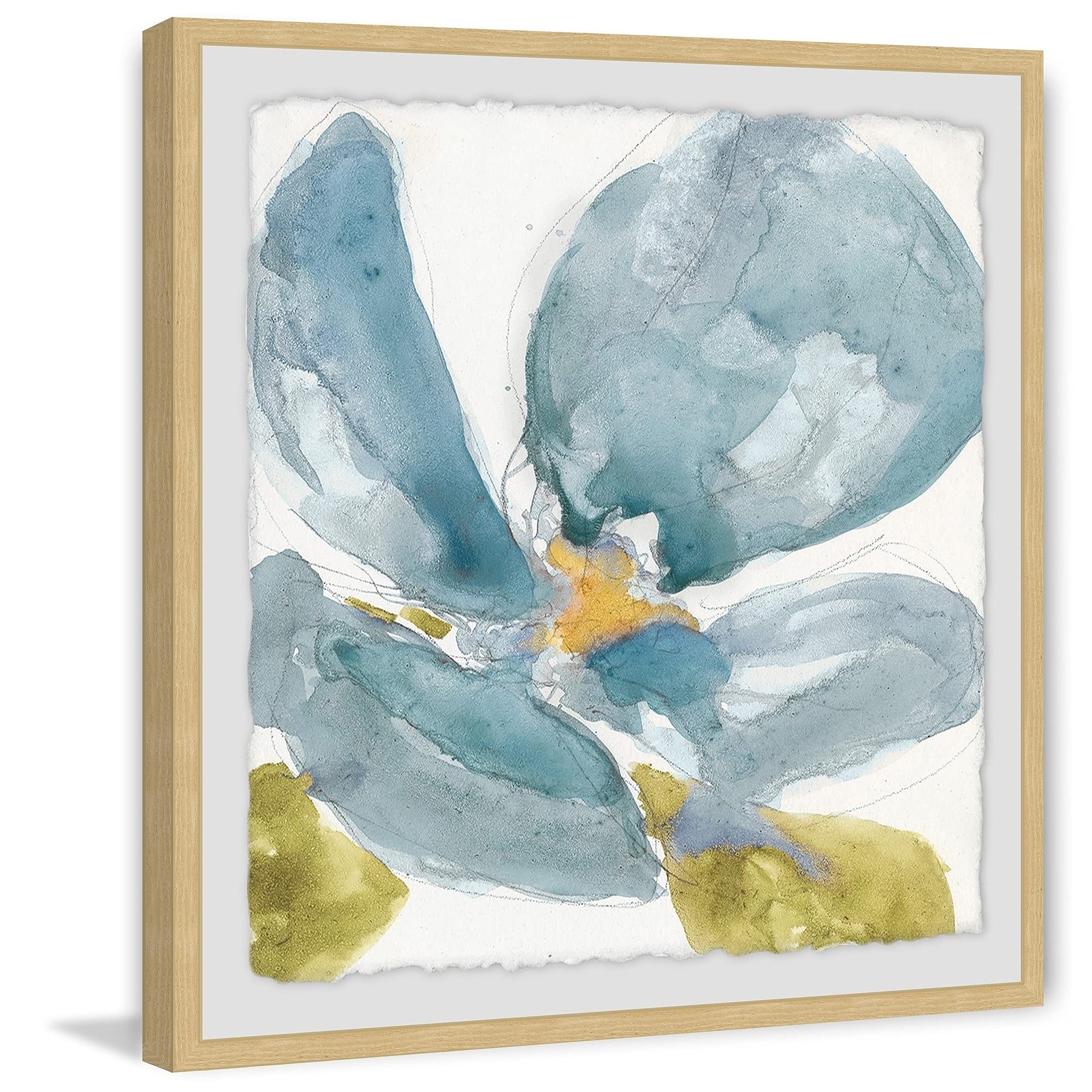 Handmade Flower Splash II Framed Art Print - 18x18 Wall Decor for Living Room, Bedroom & Office | Marmont Hill
