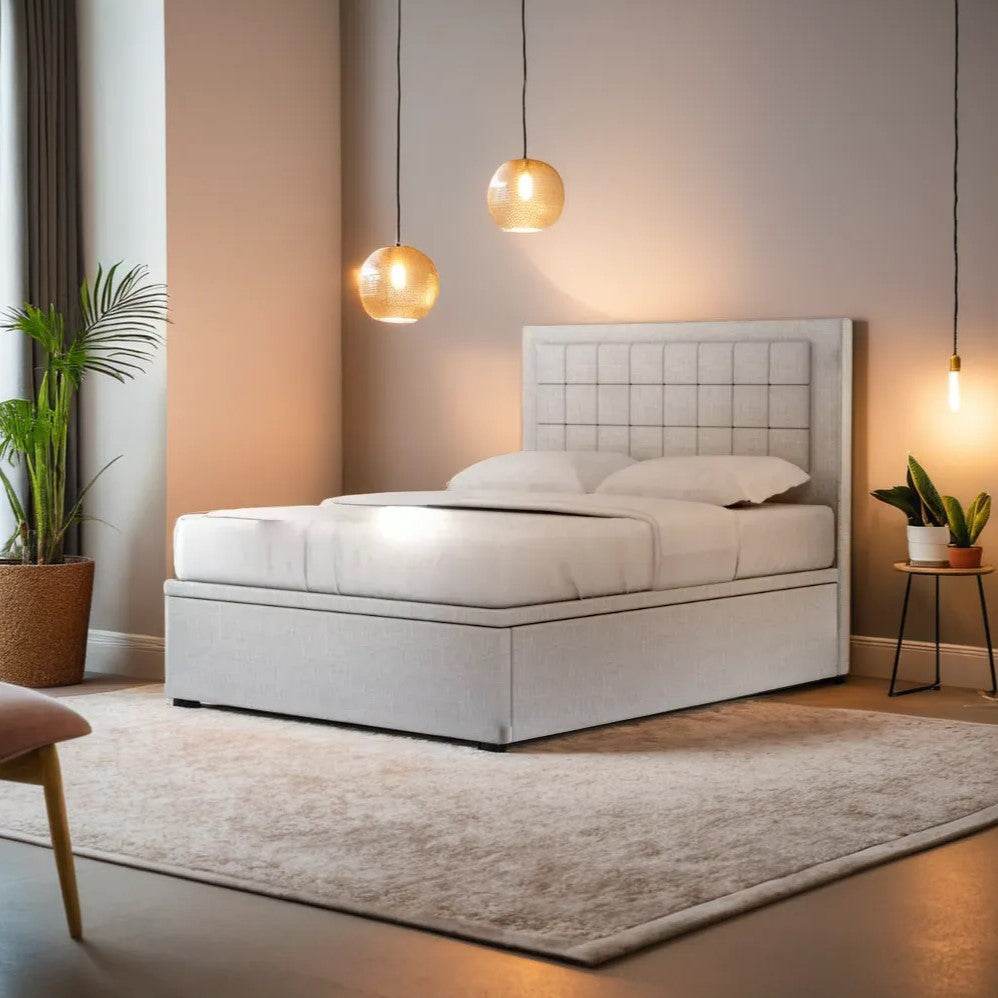 Elijah Fabric Storage Bed with Water Repellent - Queen Size Platform Bed Frame with Underbed Storage Drawers - Perfect for Small Bedrooms, Dorms & Apartments