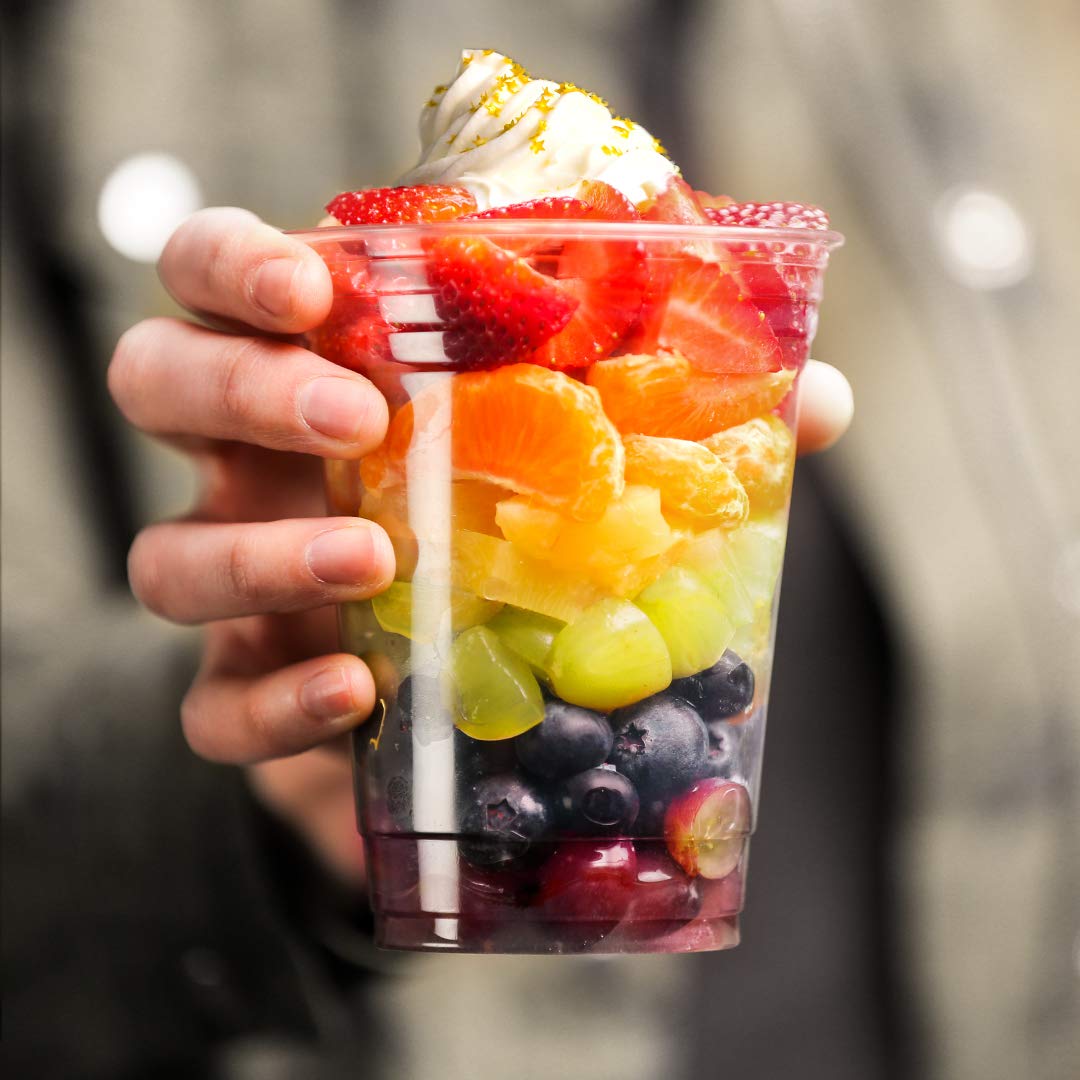 SOLO Clear Recycled Plastic Party Cups 18 Oz (184 Count) - Eco-Friendly Disposable Cups for Parties, Events & Gatherings
