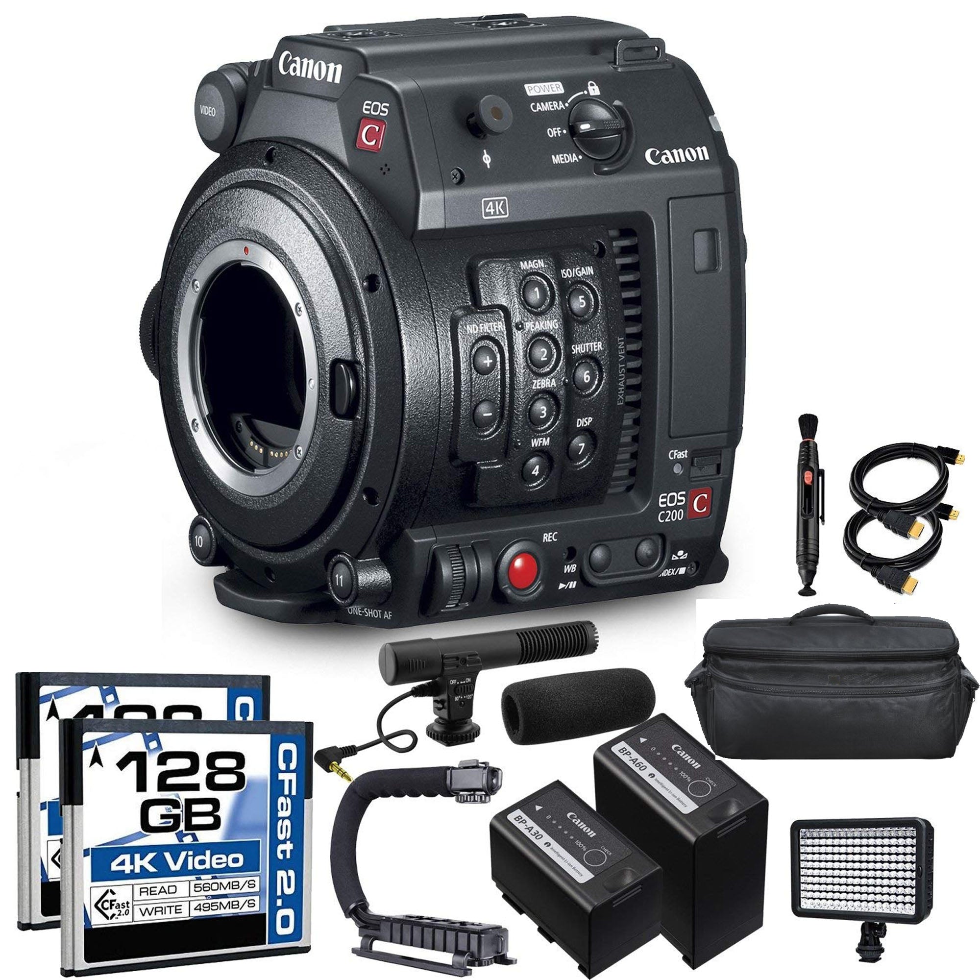 Canon EOS C200 Cinema Camera (EF Mount) 4K Professional Video Camera with Dual Pixel CMOS AF - Perfect for Filmmaking, Documentary & Broadcast Production