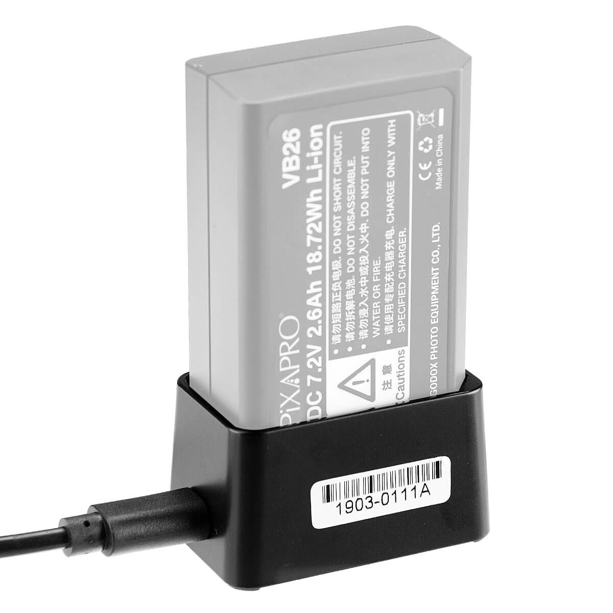 GODOX VC26 Replacement Battery Charging Dock for GIO1/V1 & Li ION580III/V860III - Professional Photography Accessory for Studio & On-Location Shoots