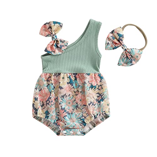 One Shoulder Retro Green