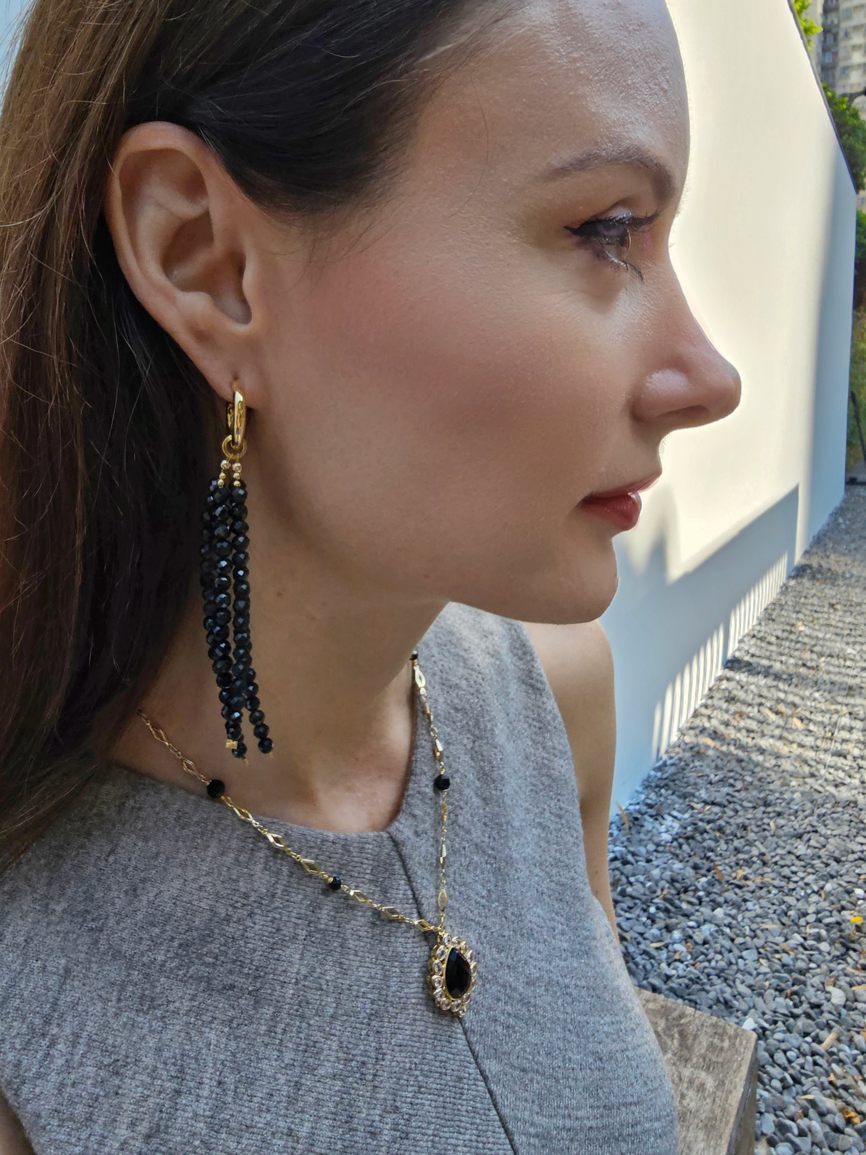 Black Obsidian Pendant Necklace for Women - Natural Stone Protection Jewelry - Spiritual Healing & Chakra Balancing - Perfect for Meditation, Yoga & Everyday Wear