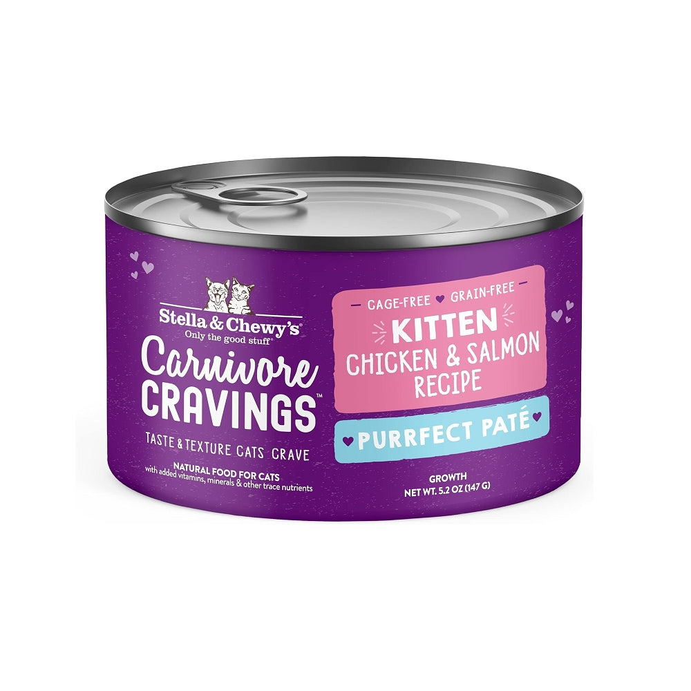 Premium Kitten Wet Cat Food - Chicken & Salmon Recipe | 100% Complete & Balanced Diet for Growing Kittens | High Protein, Grain-Free | Ideal for Weaning, Weight Gain & Healthy Development