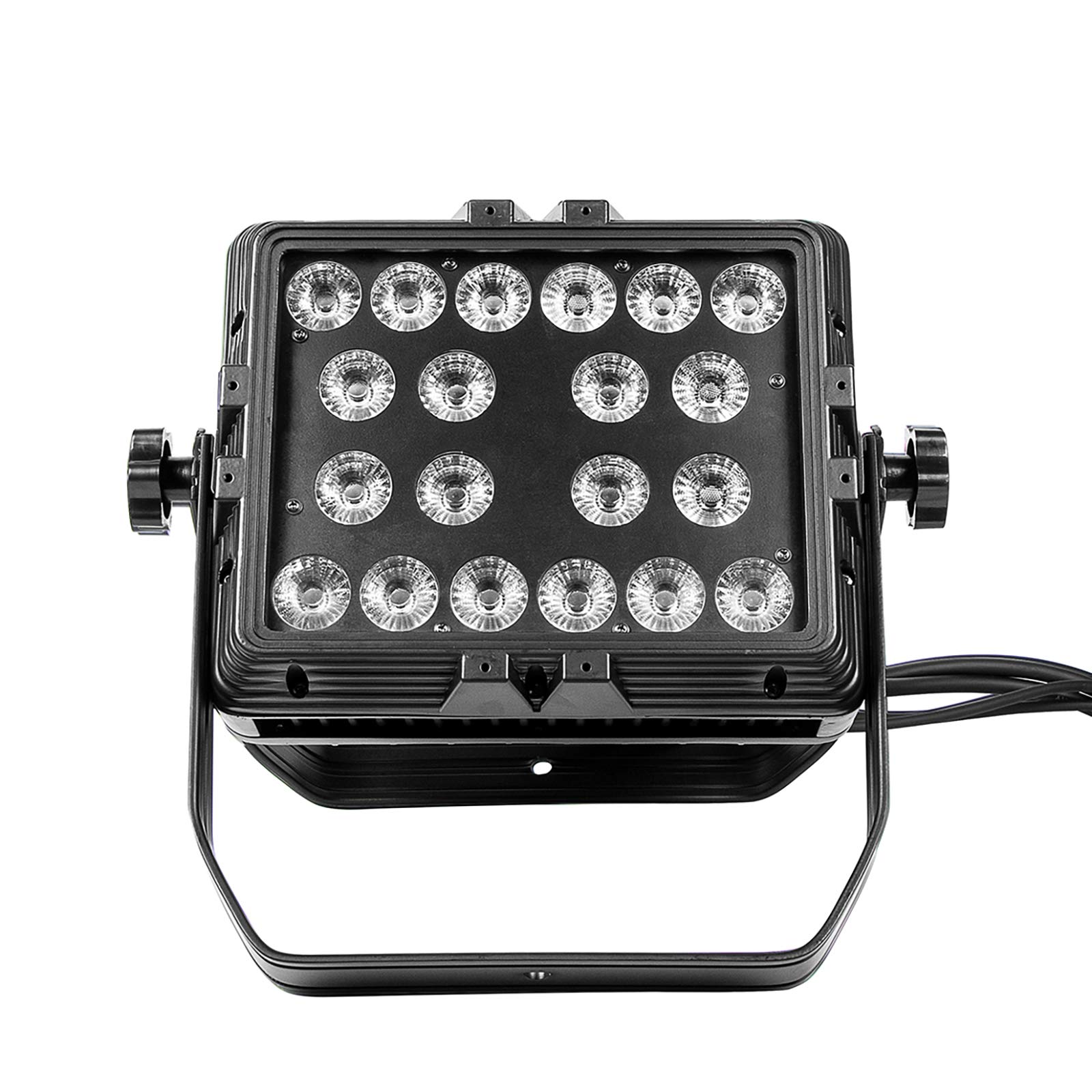20 x 18W RGBWA+UV 6-in-1 DMX LED Wall Wash Lights - Waterproof Color Changing Stage Lighting for Parties, Clubs, and Events - Perfect for DJ Shows, Concerts, and Nightlife Venues