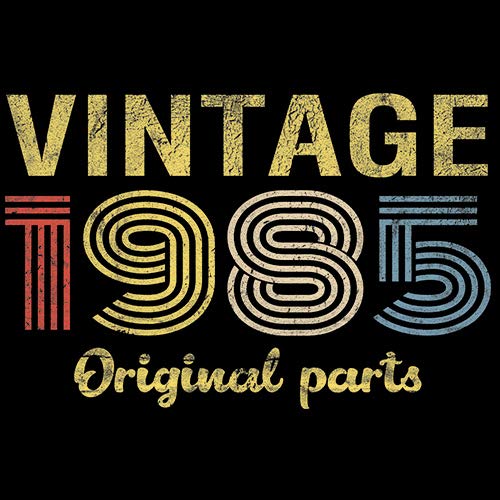 Vintage 1985 Retro 40th Birthday Gift for Men - Original Parts Themed T-Shirt - Perfect for 40th Birthday Parties & Milestone Celebrations
