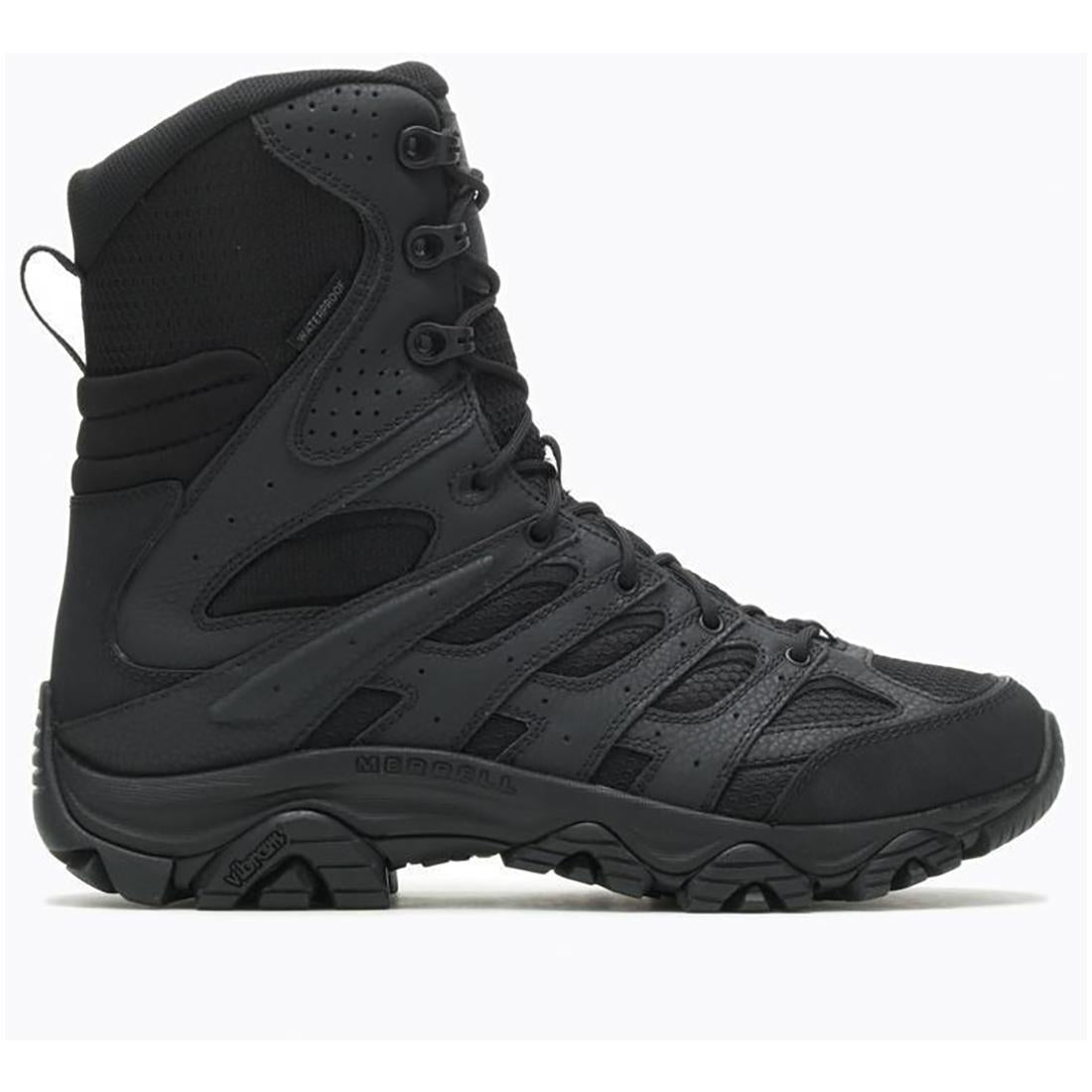 Moab 3 8-Inch Men's Tactical Work Boots - Waterproof Hiking Boots for Outdoor & Construction - Tactical Black - Perfect for Hunting, Military, and Heavy Duty Work