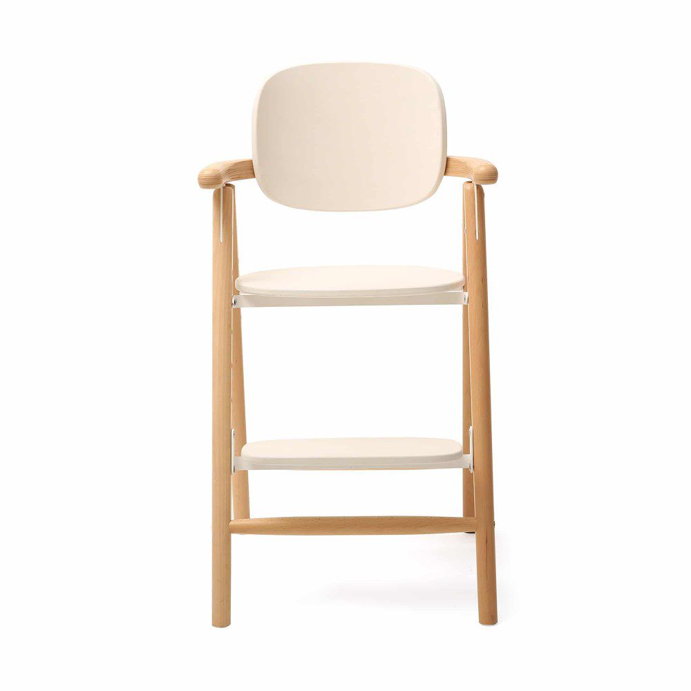 CHARLIE CRANE TOBO Adjustable Baby High Chair - Convertible Wooden Feeding Seat for Toddlers (White) | Perfect for Dining, Weaning & Playtime