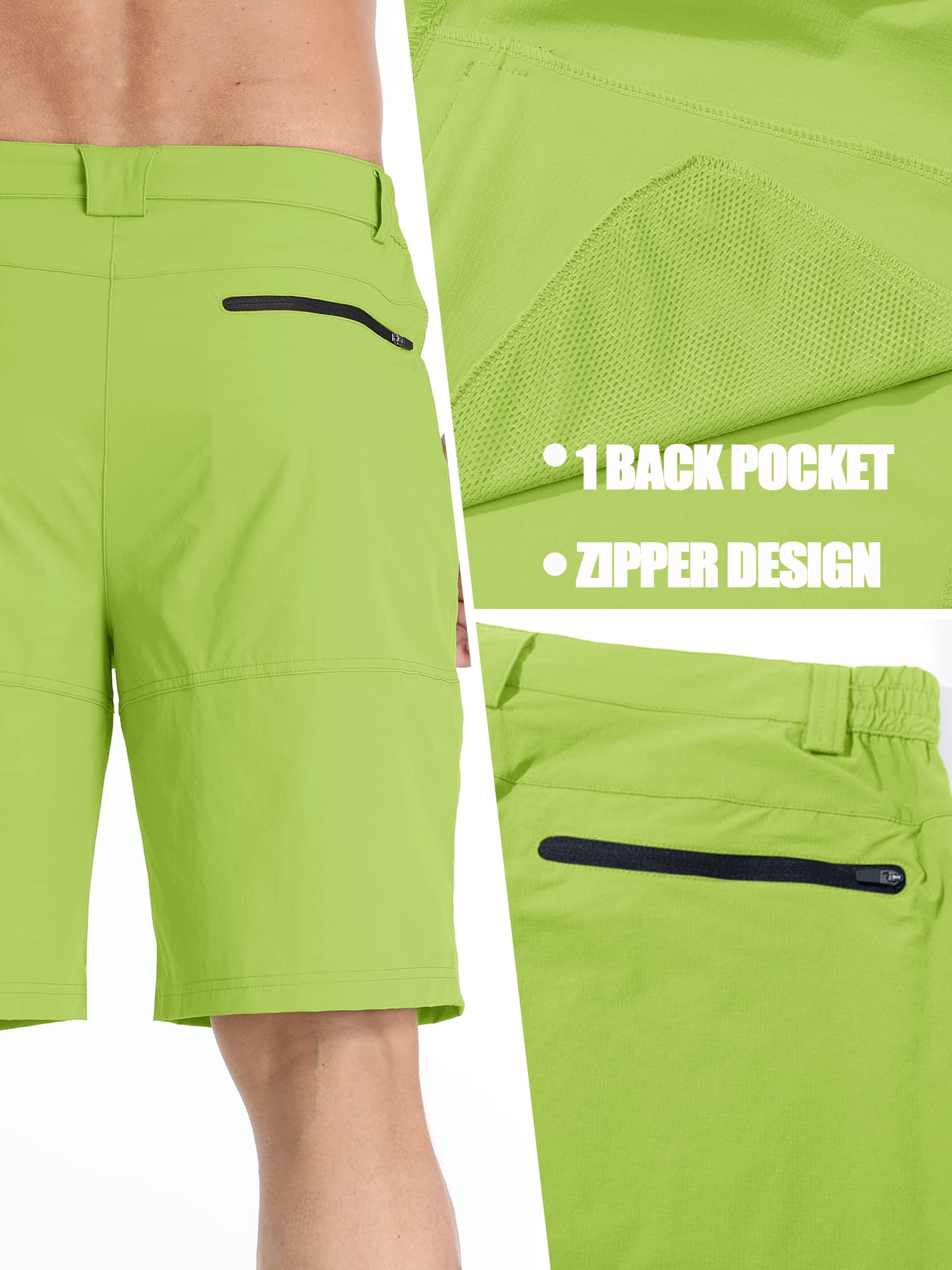 TACVASEN Men's Quick Dry Cargo Shorts - Lightweight Summer Outdoor Hiking & Work Shorts for Men, No Belt Included - Perfect for Camping, Travel & Casual Wear