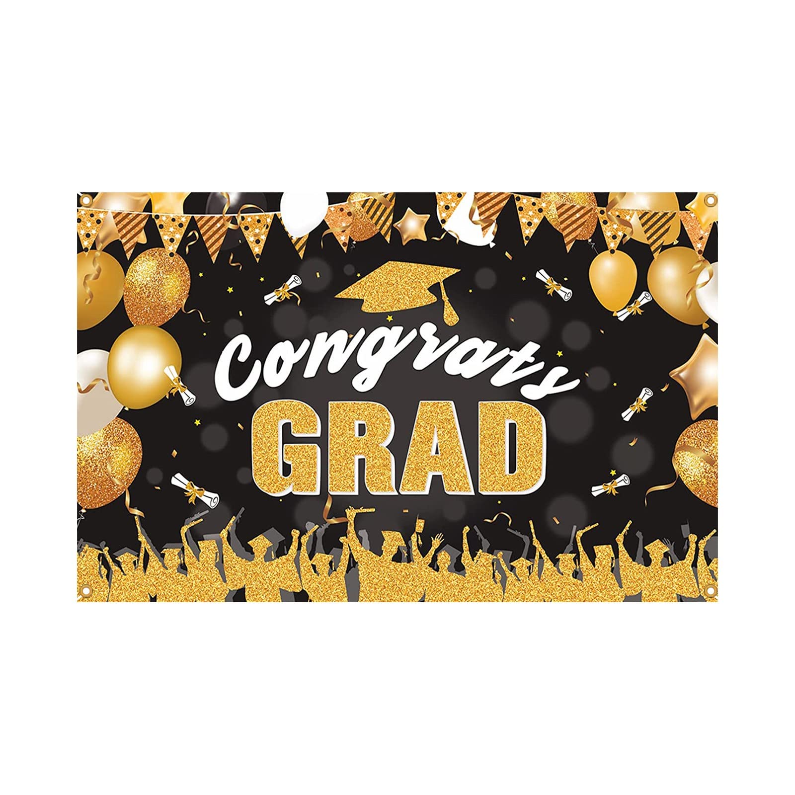 Boddenly 70x39.5 Inch Green Graduation Backdrop Banner - 2022 Graduation Party Photo Background Decorative Cloth for Women's Sexy Dress (Size C, One Size) - Perfect for Graduation Ceremonies, Photo Booths & School Celebrations