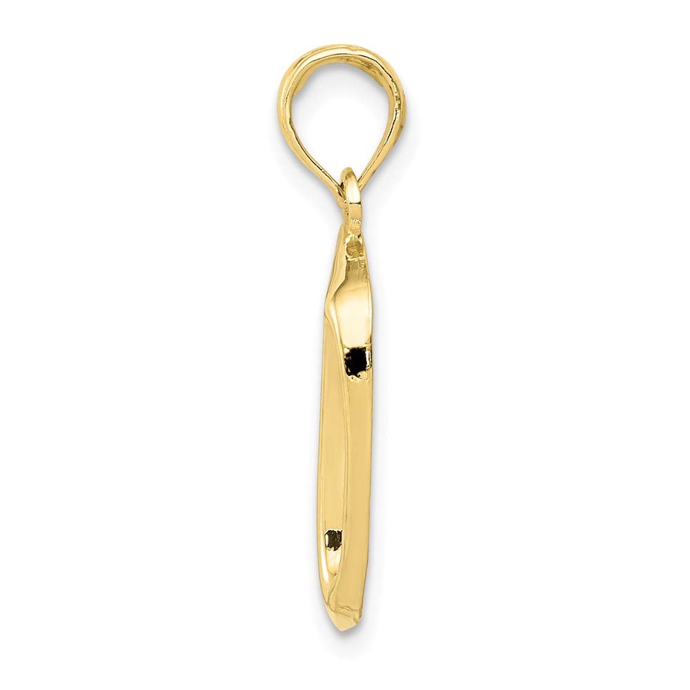 10K Yellow Gold Dog Bowl Small Charm Necklace Pendant - 18