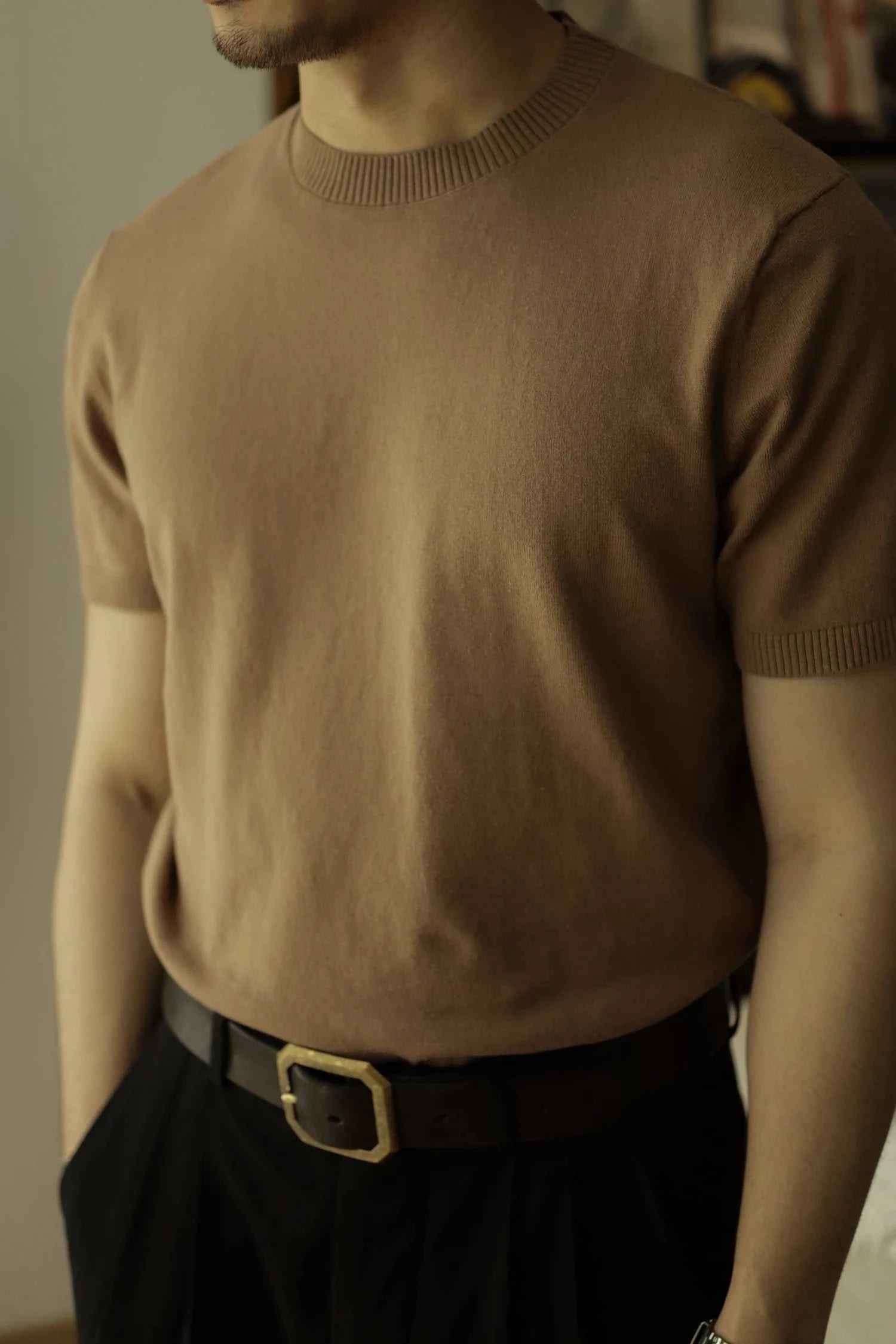 Premium Cotton Business Casual T-Shirt for Men - Breathable Summer Office Wear - Ideal for Work, Meetings & Smart Casual Outfits