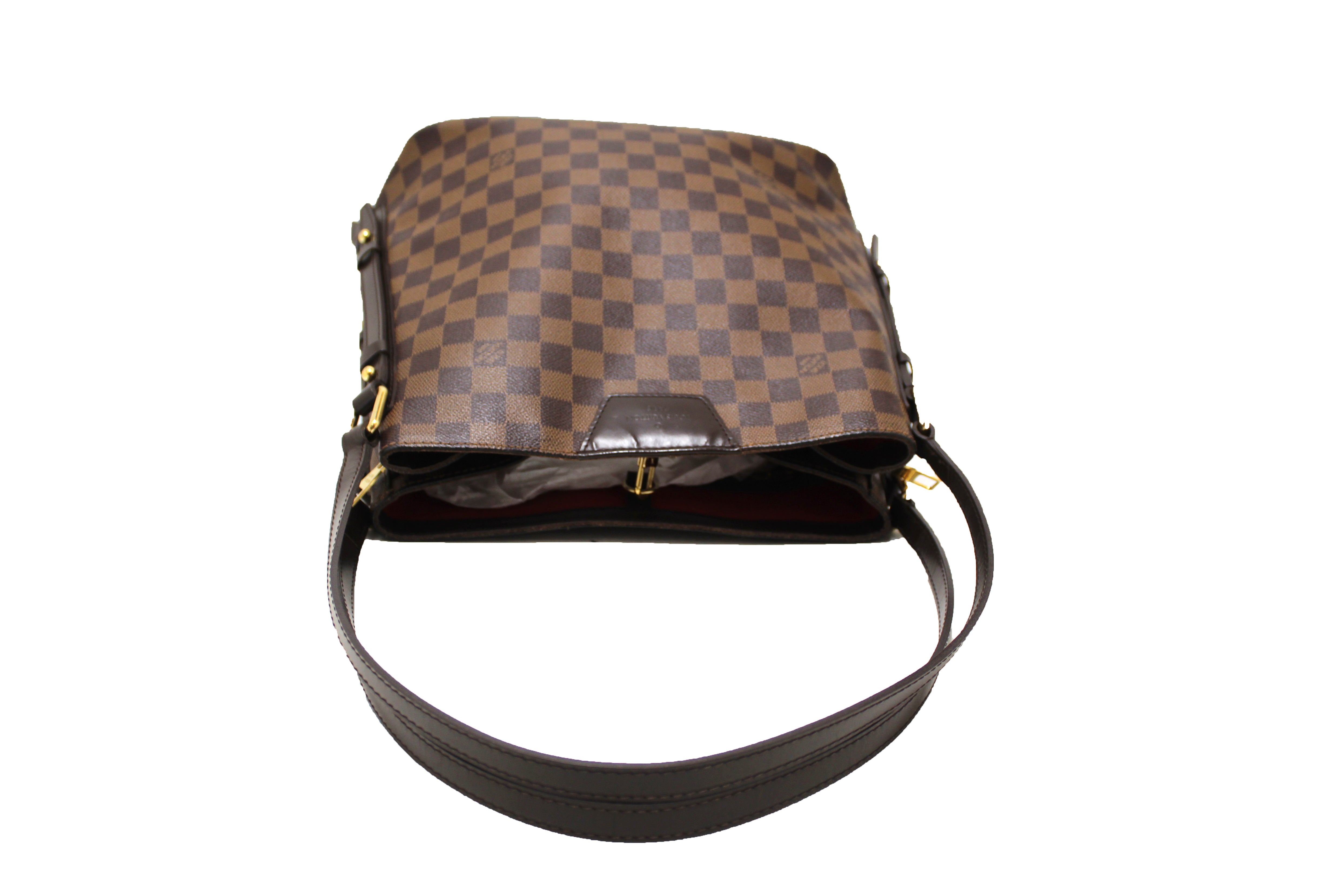 Authentic Louis Vuitton Damier Ebene Canvas Rivington Cabas Tote Shoulder Bag for Women - Luxury Designer Handbag for Work, Travel & Everyday Use