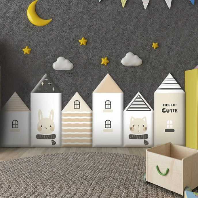 Whimsical Hobbit House Wall Padding - Soft Safety Cushion for Kids' Room & Play Area - Perfect for Nursery, Daycare & Playroom Decor
