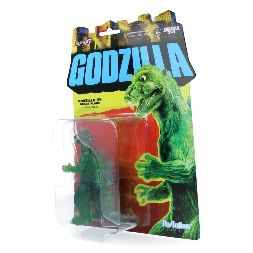 Godzilla Semi Clear Green Version Toho ReAction Figure Wave 7 - Collectible Vinyl Toy for Display & Pop Culture Enthusiasts