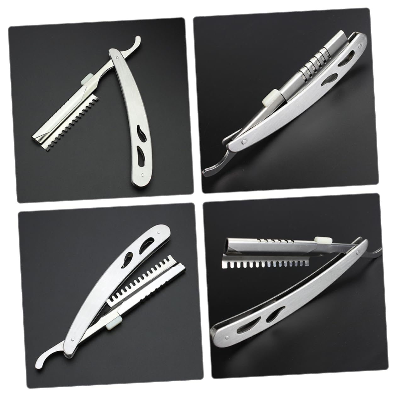 Premium Stainless Steel Razor Holder for Men - Barber Shaving Blade Organizer - Perfect for Home Grooming, Salon Use & Travel Accessories